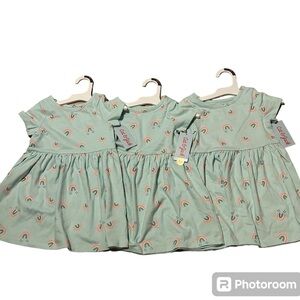 Bundle of 3 CAT & Jack Girls Rainbow Dresses 2T